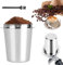 elthmpr Kaffee Siebträger Dosierbecher 58mm Dosing Cup - Kaffee Dosierbecher Edelstahl Espresso Dosierbecher mit Reinigungsbürst für Espressomaschine Kaffee Siebträger Zubehör Silber