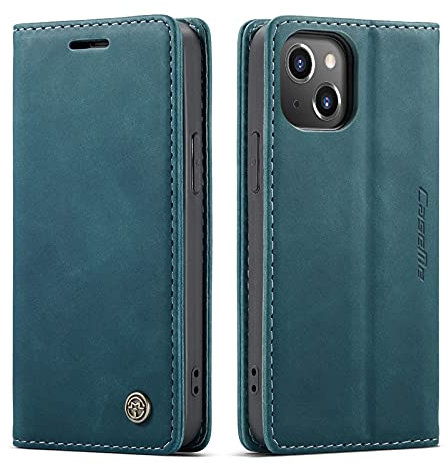 Phernykas Wallet Case for iPhone 13 mini with Card Holder, Kickstand Blocking Magnetic Closure Shockproof Protective PU Leather Cover for iPhone 13 mini Flip Case Wallet - Green