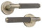 Infinity Decor Pair of Knurled Lever Door Handles on Rose Set Matt Antique Interior Pull Handles Ideal for Internal and External Doors