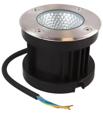 ENOVALITE LED Bodeneinbaustrahler 7W 490lm 3000K Warmweiß - Ø 100x80mm - IP67 - Edelstahl und Aluminium - befahrbar bis 2t - 230V Bodeneinbauleuchte Außenleuchte Bodenspot