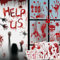 Halloween Sticker, Halloween Blutige Aufkleber, 1 Türaufkleber, 4 Kleine Aufkleber, 30 Tattoo-Aufkleber, Blut Handabdrück Bloodstains Zombie Skeleton Decals, für Halloween Party Dekoration