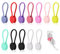 12 Magnetic Cable Ties, Multi-Color MagneticCord Ties, Reusable Silicone Magnetic CordTies, Soft Magnetics Clips Cord Straps, Silicone Straps Cable Ties for Organising USB, Headphone
