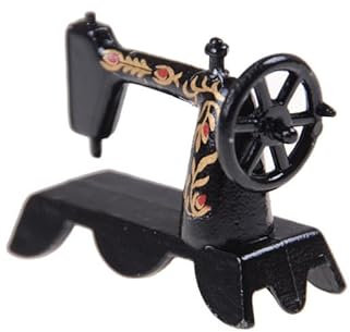 1:12 Miniatur Nähmaschine und Miniatur Nähkästchen 3-Schicht,Wichtel Zubehör Set, Puppenhaus Zubehör Weihnachten,Miniatur Möbel Puppenhaus,Mini Nähmaschine, für Sammlung,Möbel Puppenhaus Dekoration