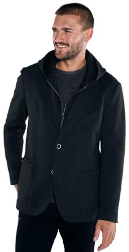 emilio adani Herren Herren Freizeit-Sakko Slim fit, Schwarz, 37561, Schwarz in Größe 52