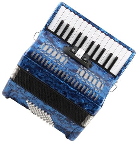 aqxreight IRIN Zelluloid-Akkordeon. Herrliches Musikinstrument mit 26 Tasten und 48 Bassknöpfen, Ideal für Bühnenauftritte und Anfänger