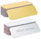 OLYCRAFT 40Pcs 2 Colors Engraved Metal Plaque 7.5x2.5cm Name Plates Engraved Personalized Plaque Self Adhesive Blank Plaques Engraved Blank Custom Name Tag Frame Name Label for Door Frames DIY