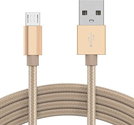 KP TECHNOLOGY Charger for Amazon Fire Stick/Fire Stick 4K / Fire Stick 4K Max/Fire Stick 4K+ / Fire Stick Lite HD, NOW TV Smart Streaming Device - Micro USB Charging Cable (GOLD, 2M)