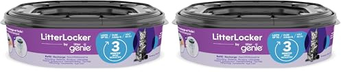 Litter Genie 1 Recharge octogonale Compatible avec la Poubelle LitterLocker et la Poubelle Fashion (Lot de 2)