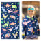 Yuraigm Badehandtuch Kinder, 70x140 cm Kinder Handtuch Badetuch Strandtuch Duschtuch für Mädchen und Jungen, Dino Handtuch Poncho Badeponcho Kinderhandtuch für Strand, Badezimmer, Schwimmen und Surfen