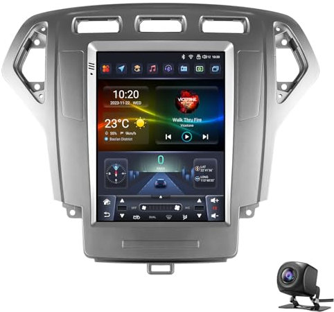 Genérico Radio Android de 15 para Mondeo (2007-2010), GPS, CarPlay, Bluetooth, Dab+, WiFi 5G, Pantalla táctil HD, FM RDS, Control en el Volante, USB, cámara Trasera AHD