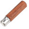 Tournevis rabot de travail du bois, tête à fente unique en acier inoxydable (Ø17 mm/1,5 mm) avec poignée en palissandre, poignée hexagonale ergonomique de 26 x 101 mm, anneau en acier antidérapant