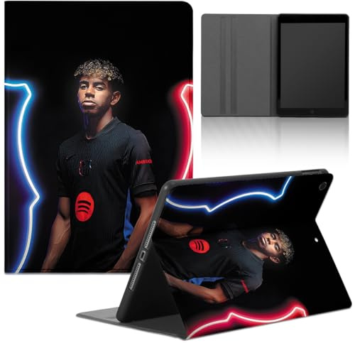Yimctoie Tablet Hülle für iPad 9/8/7 10,2 Modell 2021/2020/2019, 9,/8,/7, Generation,Mode Cartoon Fußball Spieler Muster Schutzhülle für Fans,PU Leder mit Verstellbar Standfunktion Case,Anime