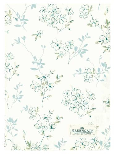 GreenGate Geschirrtuch Aubrey Weiß mit Blumen Baumwolle 50x70