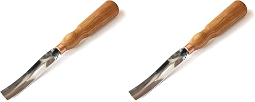 BeaverCraft Sgorbia per intaglio del legno, 7L/22 cucchiai, scalpelli - sgorbia per ciotole, scalpello curvo in legno - coltello a cucchiaio da taglio (Confezione da 2)