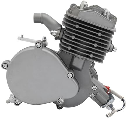 80cc 2-Takt Fahrrad Motor Kit, mit Getriebe Vergaser Mini Motoren für 26-28 Zoll V-Rahmen Pocket Bike Motor Offroad-Abenteuer