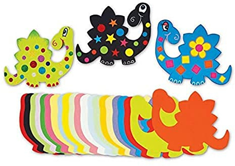 Springboard Jumbo Paper Dinosaur Shapes for Classroom Display - Precut Shapes for Classroom Decorations - Arts and Crafts for Kids - Teacher Essentials - 27 x 15 cm - Assorted Colours - 100-Pack
