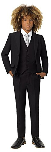 Roco Boys Modern Fit Suit, 3 Piece Wedding Suit, Jacket, Waistcoat & Trouser Set, 1-14 Years