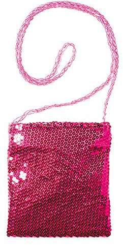 PARTY DISCOUNT Tasche mit Pailletten, pink, ca. 18x18cm