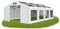 Das Company Transparentes Partyzelt 4x8 m wasserdicht weiß ganzjährig Stahlseile Dachplane modular 580g/m² PVC Gartenzelt Winter Plus MST