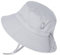 Jan & Jul Baby Sonnenhut, Fischerhut mit UV-Schutz UPF 50+ (Grau, 0-6 Monate)