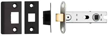 Carlisle Brass BTL30 BTL30MB CE B/T Tubular MORTICE Latch Square, Matt Black, 76mm / 3