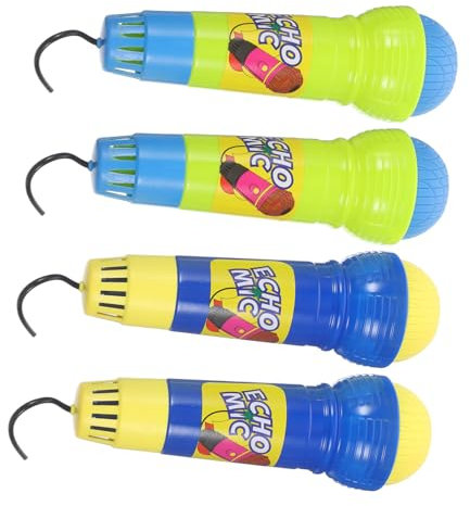 4Pcs Echo Microphone Toy Speech Therapy Feedback Toy Retro for Kids (Random Color)