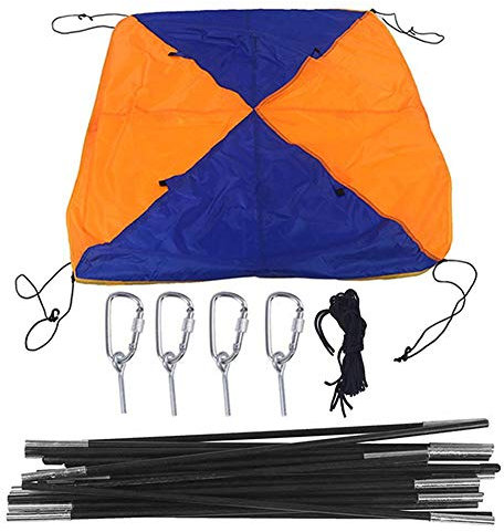 Cracklight Toldo Inflable para Kayak, Toldo para 3 Personas, 116 X 93 Pulgadas, Impermeable, Cubierta Bote con Postes, Refugio Canoa para Kayak A Gran Escala, Resistente A Los Rayos UV, Al Viento