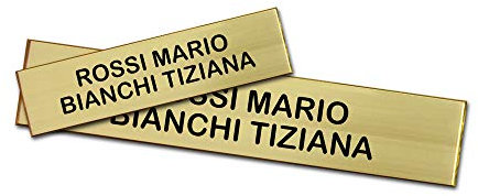 Targhette Citofono in Ottone Incise e Personalizzate: Scegli la Tua Targhetta Personalizzata per Posta e Porta con Spessori di 1 e 2 mm