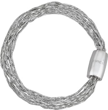 Breil, Magnetica-Kollektion, Kleines Eclipse-Armband, mit Poliertem Edelstahl, Micro-Ketten und Paktischem Magnetverschluss, Perfekte Geschenkidee für Frauen, Länge: 19 cm, Farbe: Silber