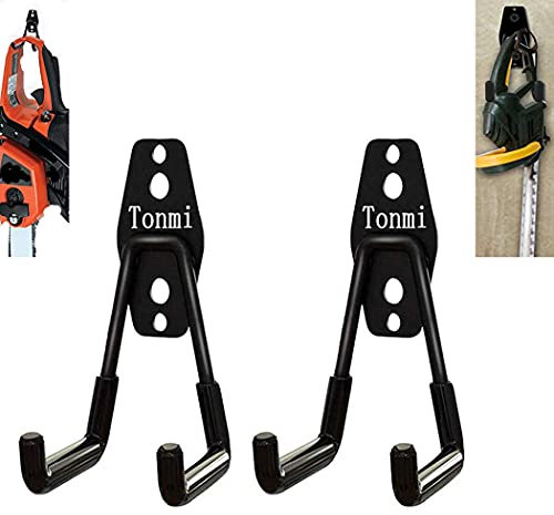 2Pcs Chainsaw Wall Mount Hanger, Chainsaw Hangers for Garage Wall, Chainsaw Wall Mount Tool Holder, Chainsaw Rack for Wall, Perfect for Garage or Shed Organizers and Storage Wall Tool (U-Type)