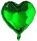 Oblique Unique® Herz Stern Folien Luftballon für Geburtstag Kindergeburtstag Hochzeit Party Feier Weihnachten Deko Folienballon - Wählbar (Herz Grün)