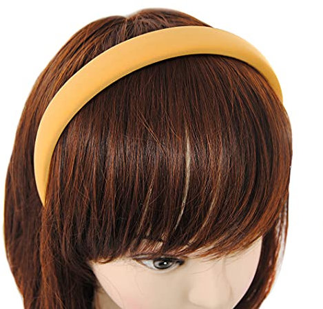 axy Haarreif mit Stoff gepolstertes Candy Colours - Wunderschön Damen Stirnband Haarschmuck Haarreifen HRK7 (Gelb)