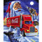 Meecaa Diamant-Malerei-Set mit Werkzeugen, Weihnachtsmann Truck Weihnachten Mond DIY 5D Full Drill Kreuzstich Diamant Mosaik Kunst Handwerk 30 x 40 cm (Santa Claus 1)