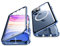 Jonwelsy Case for iPhone 11, 360 Degree Double-sided Protection Compatible with Magsafe Magnetic Adsorption Metal Bumper Front Tempered Glass Back Frosted PC Cover for iPhone 11 6.1 (Blue)