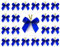 CaPiSo 24 fiocchi di raso per albero di Natale, 6 cm, con clip di fissaggio (blu scuro)
