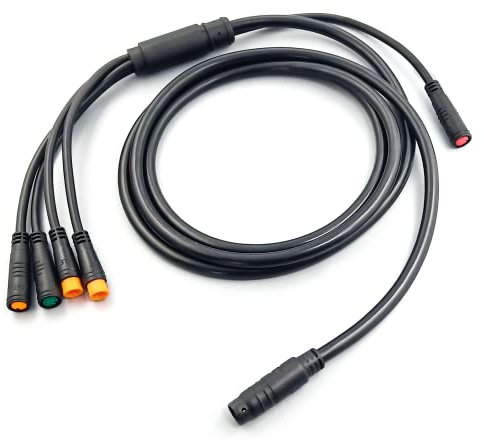 HUDAMZKY Electric Bike 1T4 1T5 Waterproof Cable Controller Light Ebrake Throttle Display E-Bike Cable Conversion Accessories (1T5)