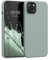 kwmobile Case Compatible with Apple iPhone 13 Case - Slim Protective TPU Silicone Phone Cover - Gray Green