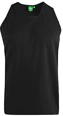 D555 Mens Adults Fabio Plain Muscle Vest Black 4XL