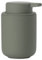 Zone Denmark Ume Seifenspender für Flüssigseife, Steingut/Keramik mit Soft Touch-Beschichtung, Skandinavisch im Design, 250 ml, Höhe 12,8 cm, Olive Green (Grün)