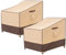 F&J Outdoors Abdeckung für Gartenstühle Wasserdicht UV Beständig Robust Plane für Groß Tiefsitz Stühle, 101.5cm(B)x101.5cm(T)x61/91.5cm(H),2 Stück,Beige und Braun