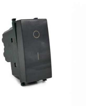 Interruttore bipolare Gem compatibile Vimar Plana 14015 16A nero -602N