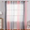 Lsimeru Regenbogen Vorhang Farbverlauf Transparent Rosa Grau 2er Pack Tüll Gardinen Durchsichtig Bunt Ösenschal Ösenvorhang Halbtransparent Wohnzimmer Schlafzimmer,140x220