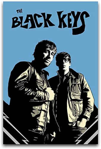 AIPHE Leinwand Bilder Print The Black Keys - Jacken Poster Wohnzimmer Schlafzimmer Malerei Kunstwerk 60x90cm Kein Rahmen
