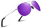 wearPro Sonnenbrille-Herren-Damen-Polarisiert Premium Metallrahmen Sonnenbrillen Unisex mit UV400 Schutz Vintage Schwarz Fahrerbrille (5-Silberner Rahmen/Lila Spiegel)