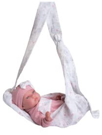 Antonio Juan Muñecas Kleiner Reborn Tufi mit Babytrage