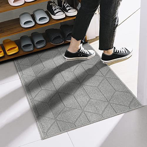LUKDUNG Fußmatte 60x90cm - rutschfest, Waschbar, Schmutzfangmatte für Innen & Außen - Sauberlaufmatte für Haustür, Eingang, Patio, Flur