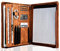 FREI NAME GRAVUR, Personalisierte Schreibmappe PU Leder, Konferenzmappe A4 Aktenmappe mit Reissverschluss, a4 Organizer Mappe, Customized, Braun Druck