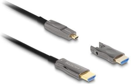 DeLOCK 86007 cavo HDMI 20 m HDMI tipo A (Standard) HDMI tipo D (Micro) Nero, Grigio