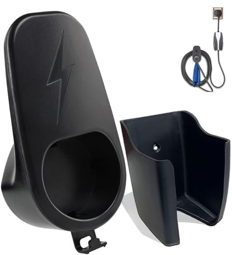 HommyFine Charging Cable Holder Organizer for Tesla Model 3 Model Y Model X Model S Wall Mount Connector Holder with Chassis Bracket for Tesla Gen 1 & 2 Standard Mobile Charger (Fit for EU Version)