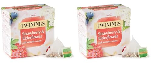 Twinings Strawberry and Elderflower Herbal Tea bags, 20 Tea bags (Pack of 2)